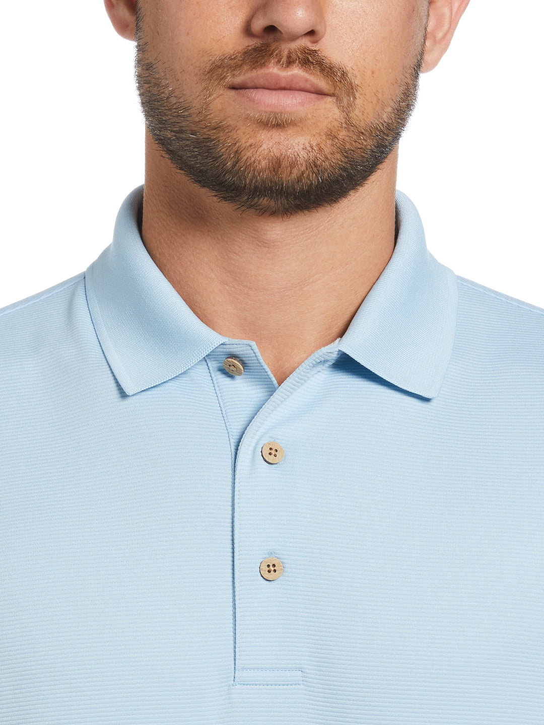 Wicking Ottoman Golf Polo Shirt (Cerulean) 