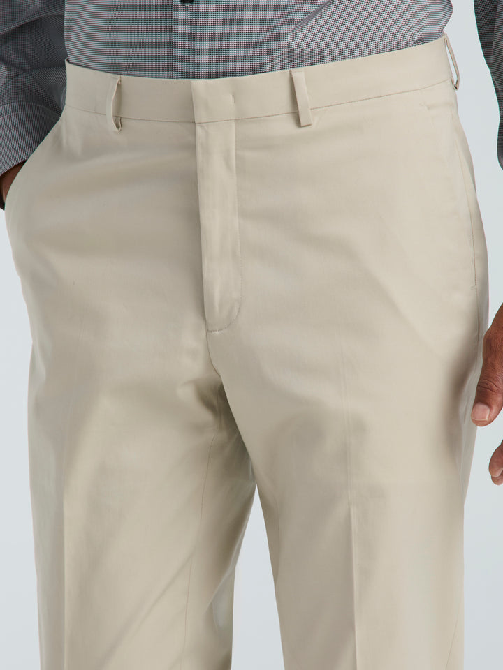 Skinny-Fit Solid Suit Pant (Cream) 