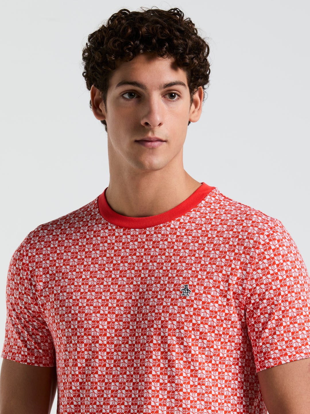 Pete Check Tee (Cherry Tomato) 