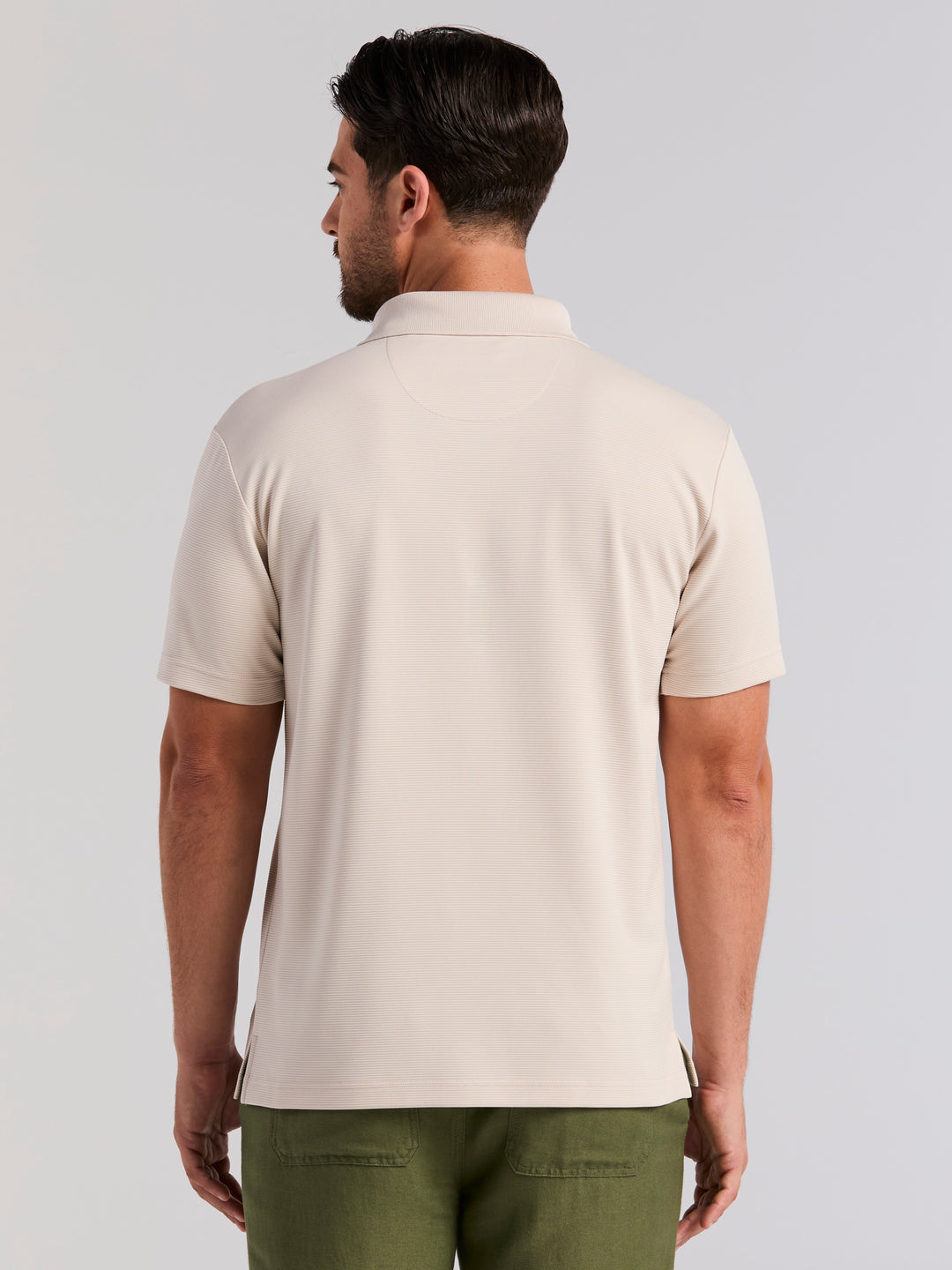 Wicking Ottoman Golf Polo Shirt (Moonbeam) 