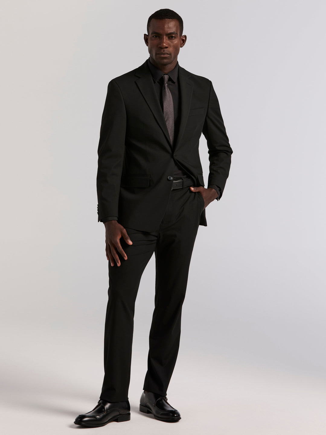 Slim Fit Tech Stretch Suit Pant (Black) 