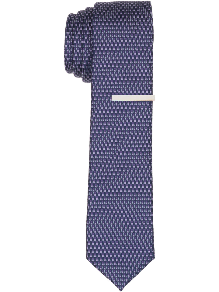 Plain weave Mini Slim Tie (Purple) 