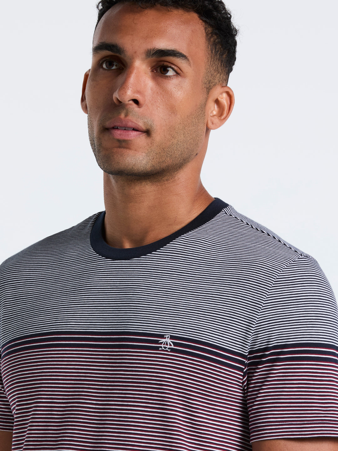 Engineered Stripe Jersey Tee (Dark Sapphire) 