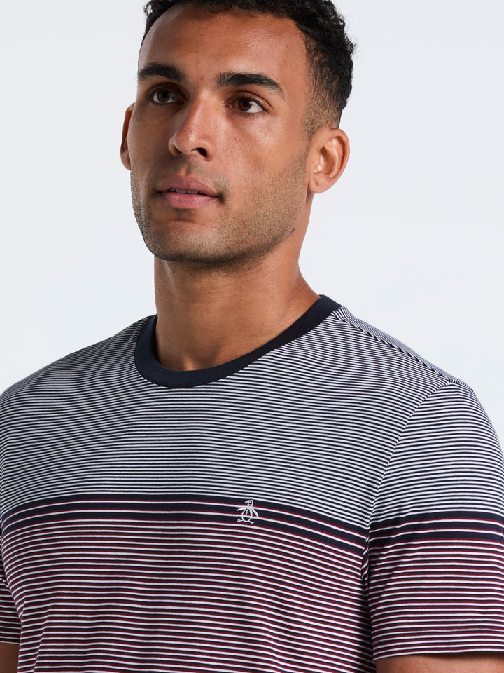 Engineered Stripe Jersey Tee (Dark Sapphire) 