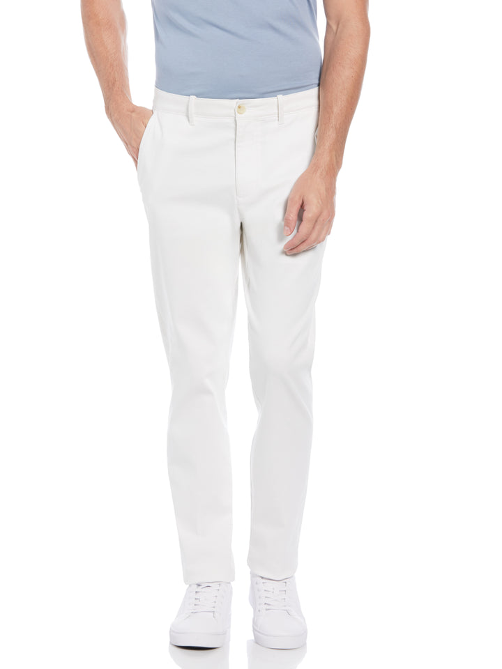 Slim Fit Stretch Chino Flat Front Pant (Bright White) 
