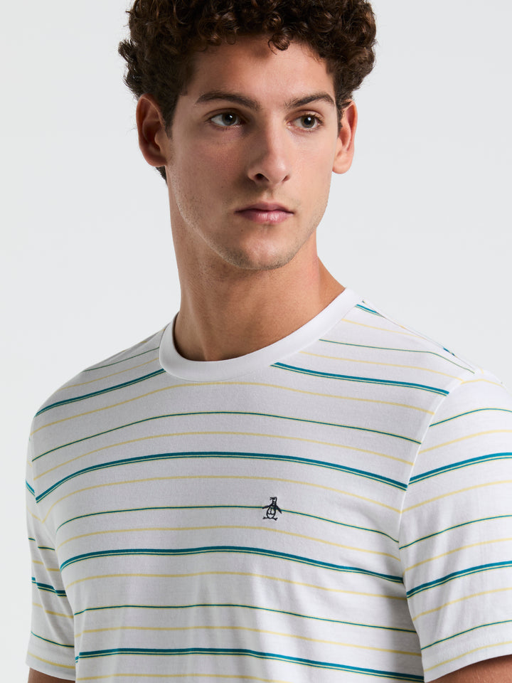 Jersey Multi Stripe Tee (Bright White) 