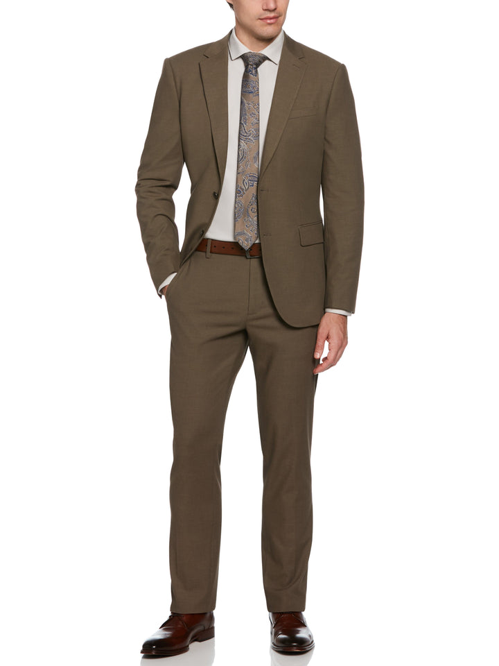 Dobby Louis Slim Fit Suit Jacket (Mushroom Grey) 