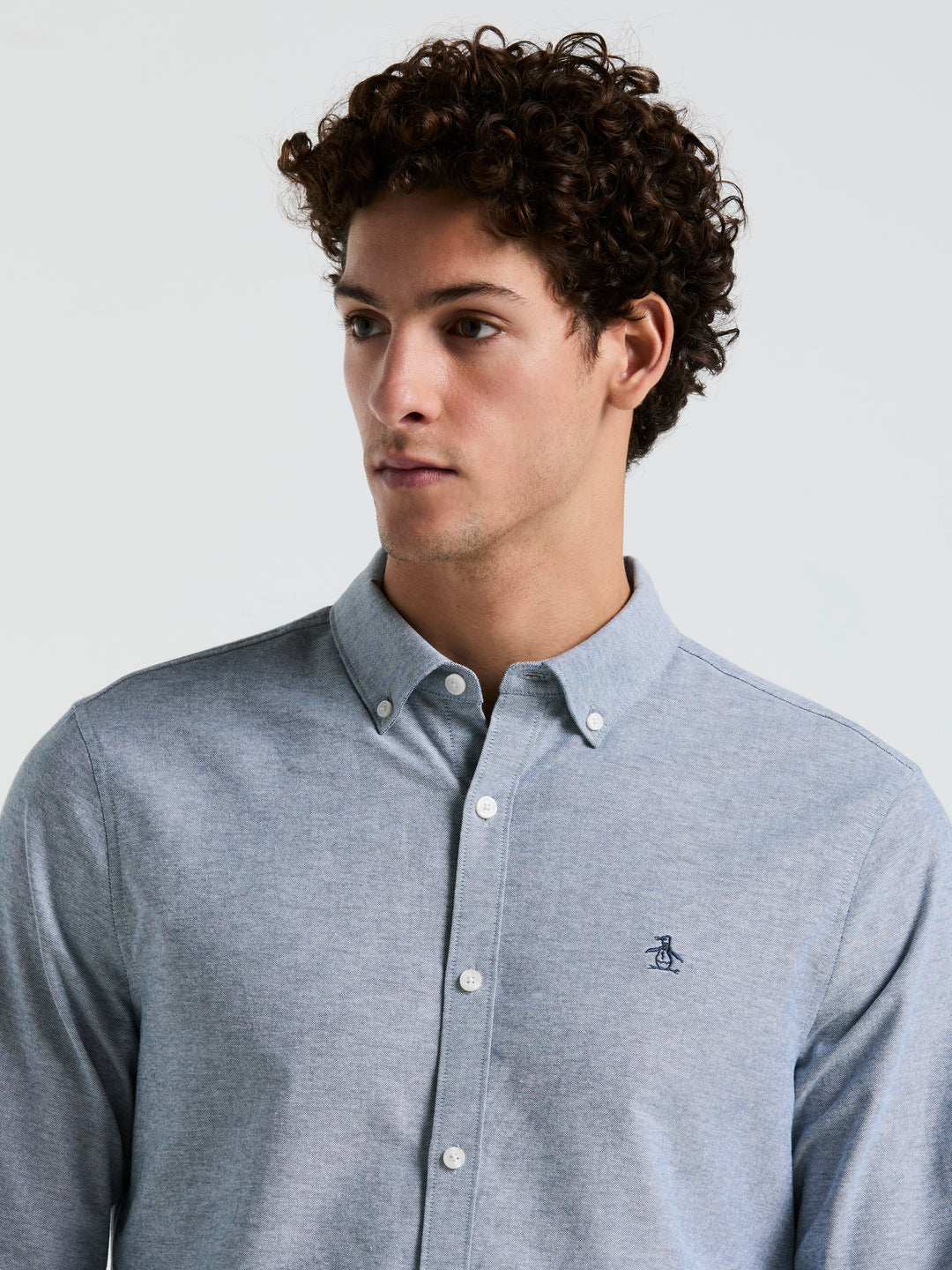 Oxford Long Sleeve Button-Down Shirt (Blue Wing Teal) 
