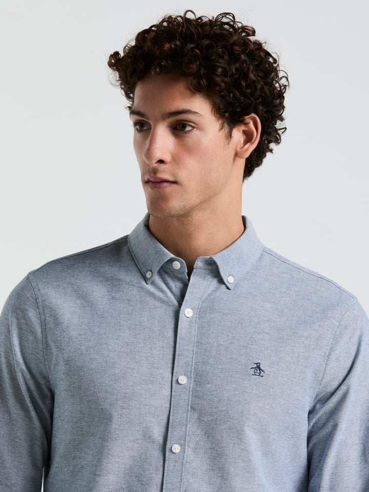 Oxford Long Sleeve Button-Down Shirt (Blue Wing Teal) 
