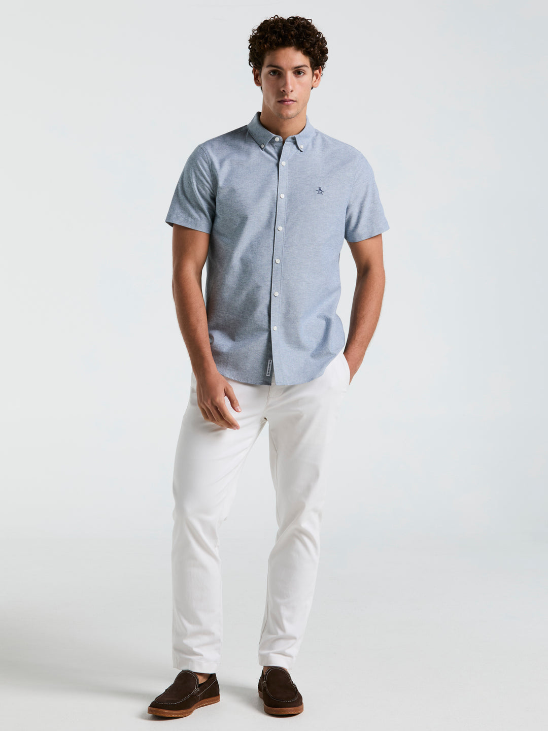 Short Sleeve Oxford Shirt (Blue Wing Teal) 