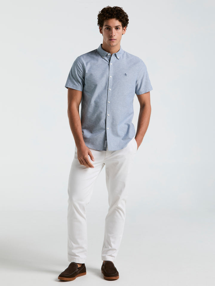 Short Sleeve Oxford Shirt (Blue Wing Teal) 
