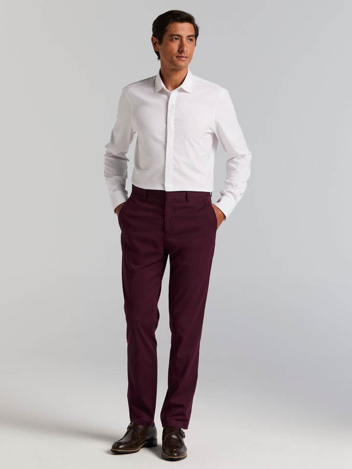 Slim Fit Water Resistant Tech Suit Pant (Winetasting) 