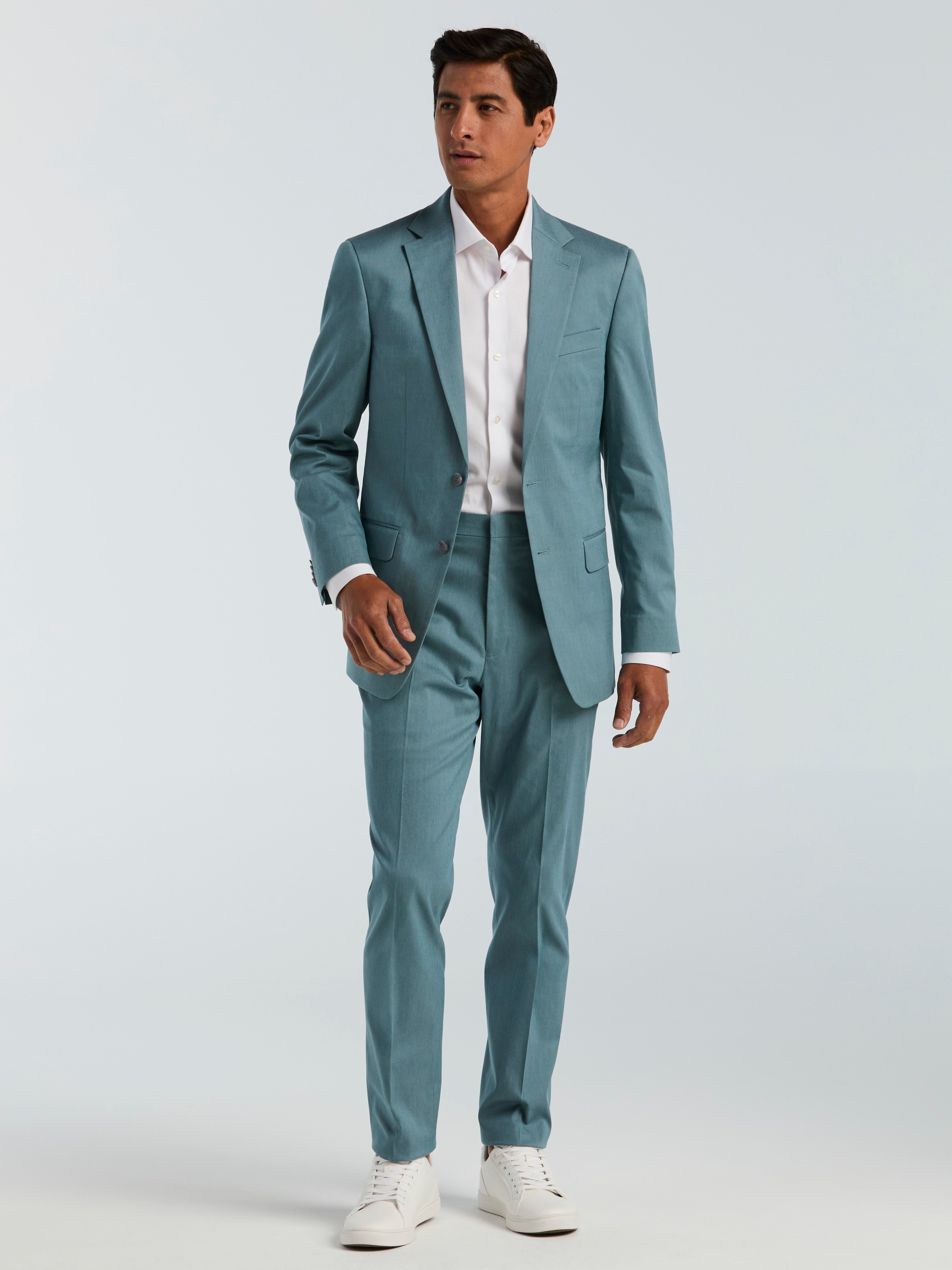 Slim Fit Textured Suit – Perry Ellis