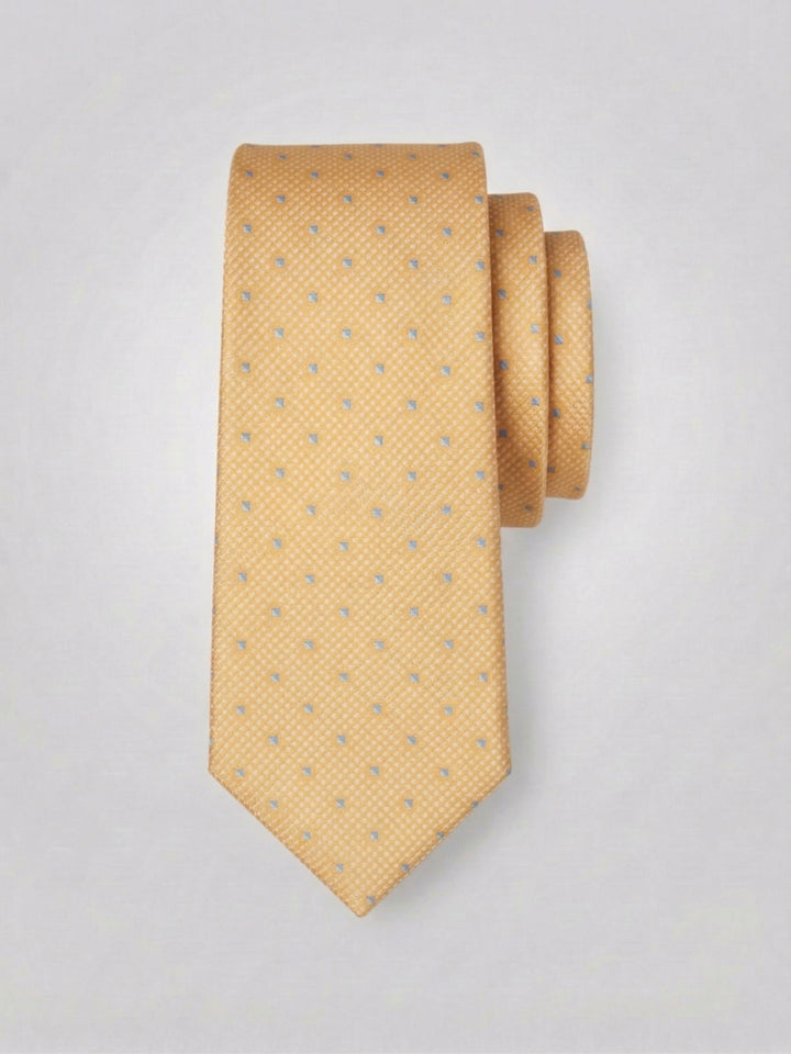 Jarrell Neat Patterned Slim Fit Tie (Yellow) 