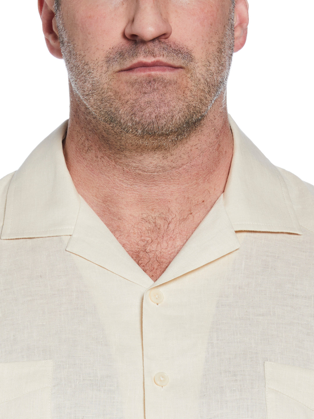 Linen Guayabera Shirt (Whitecap Gray) 