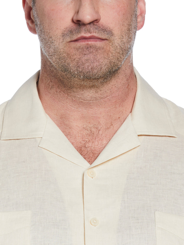 Linen Guayabera Shirt (Whitecap Gray) 