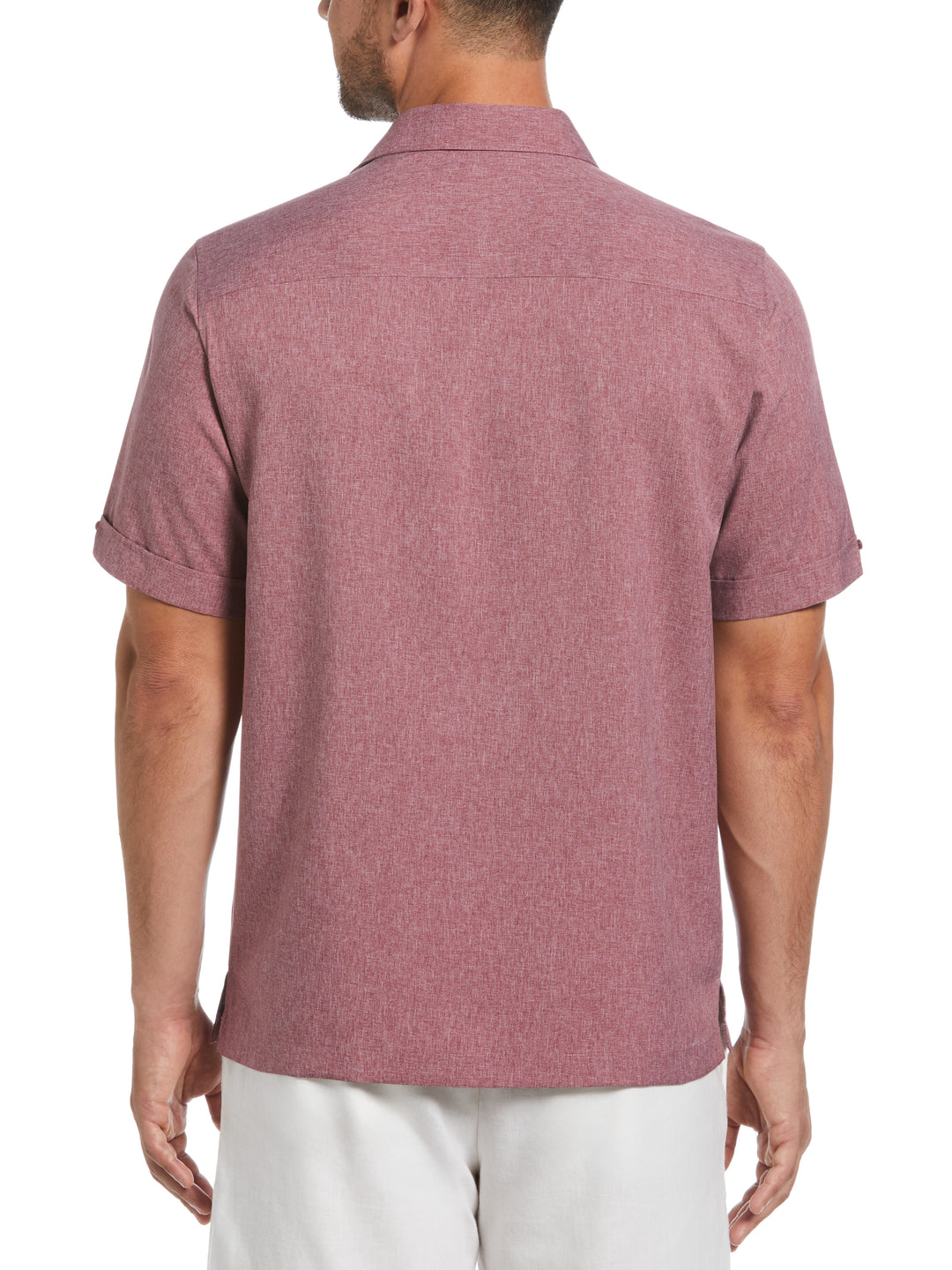 Two-Tone Cross Tuck Chambray Shirt (Hawthorn Rose) 