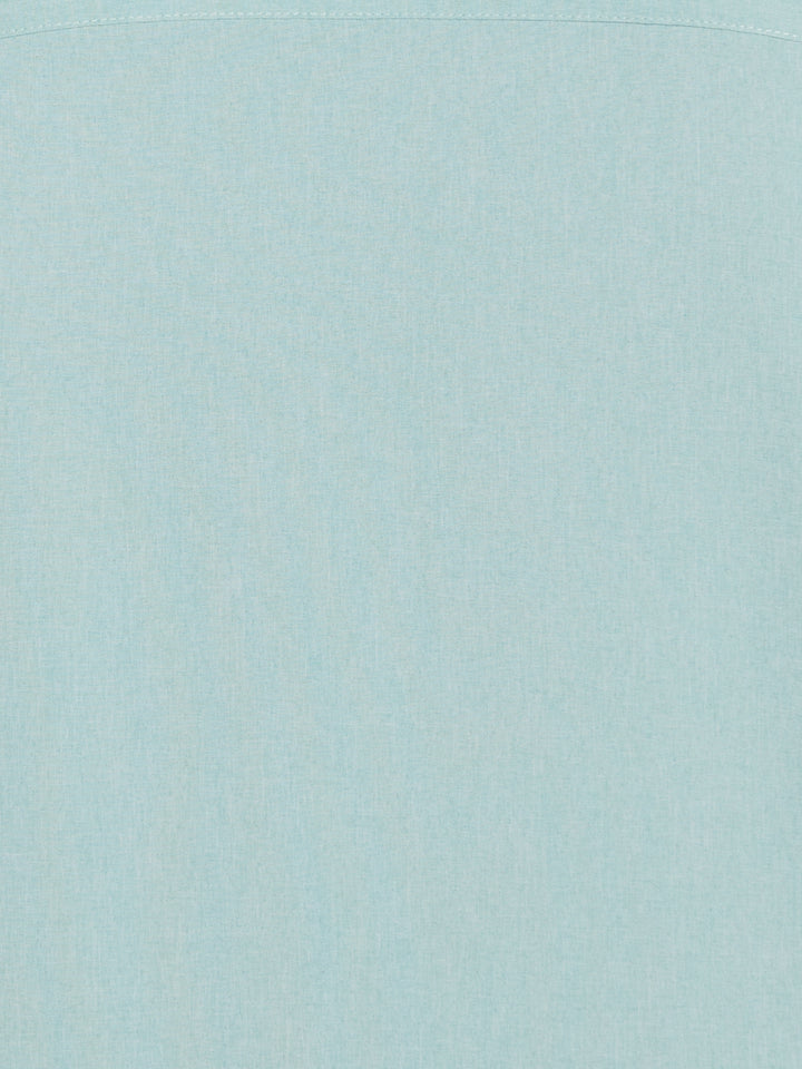Big & Tall Two-Tone Cross Tuck Chambray Shirt (Blue Surf) 