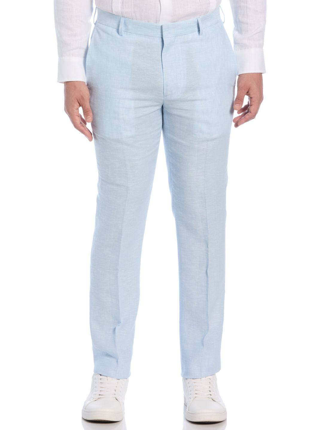 Delave Linen Flat Front Pant (Dream Blue) 