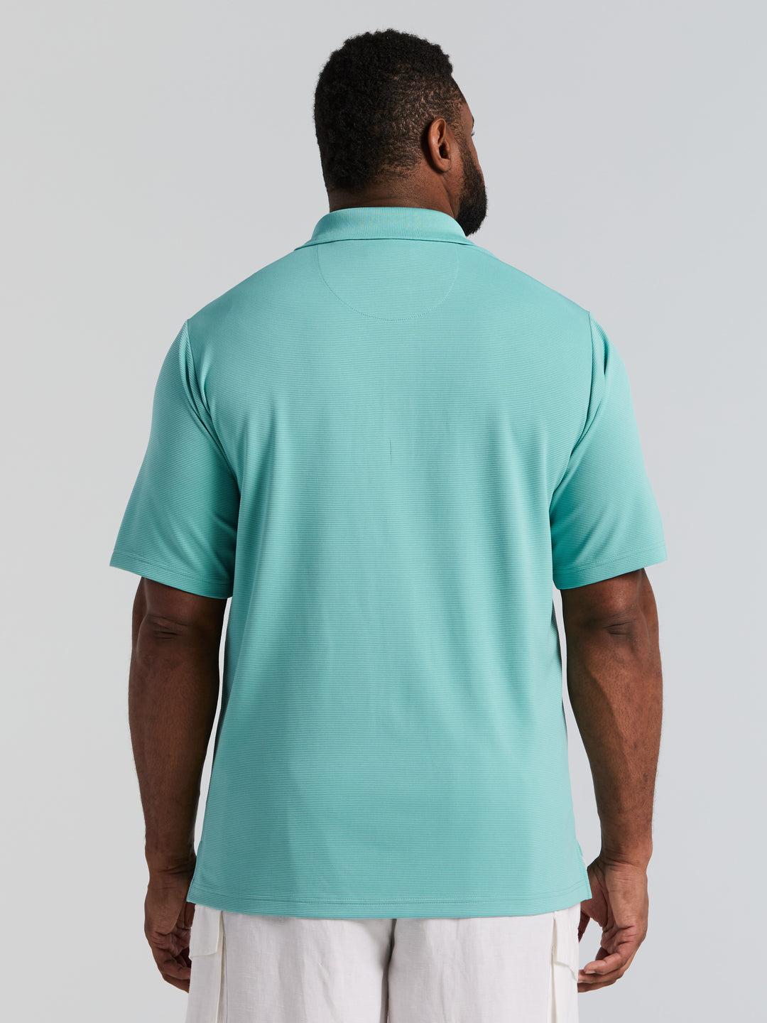 Big & Tall Ottoman Polo Shirt (Nile Blue) 