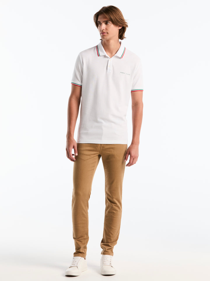 Pique Cotton Polo Shirt Mexico Edition (Bright White) 