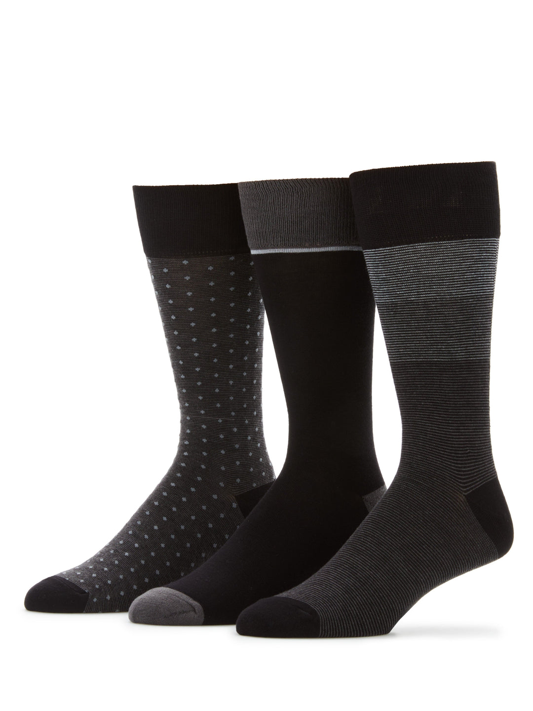 Superior Soft Luxury Stripe Color Block Socks (Black) 