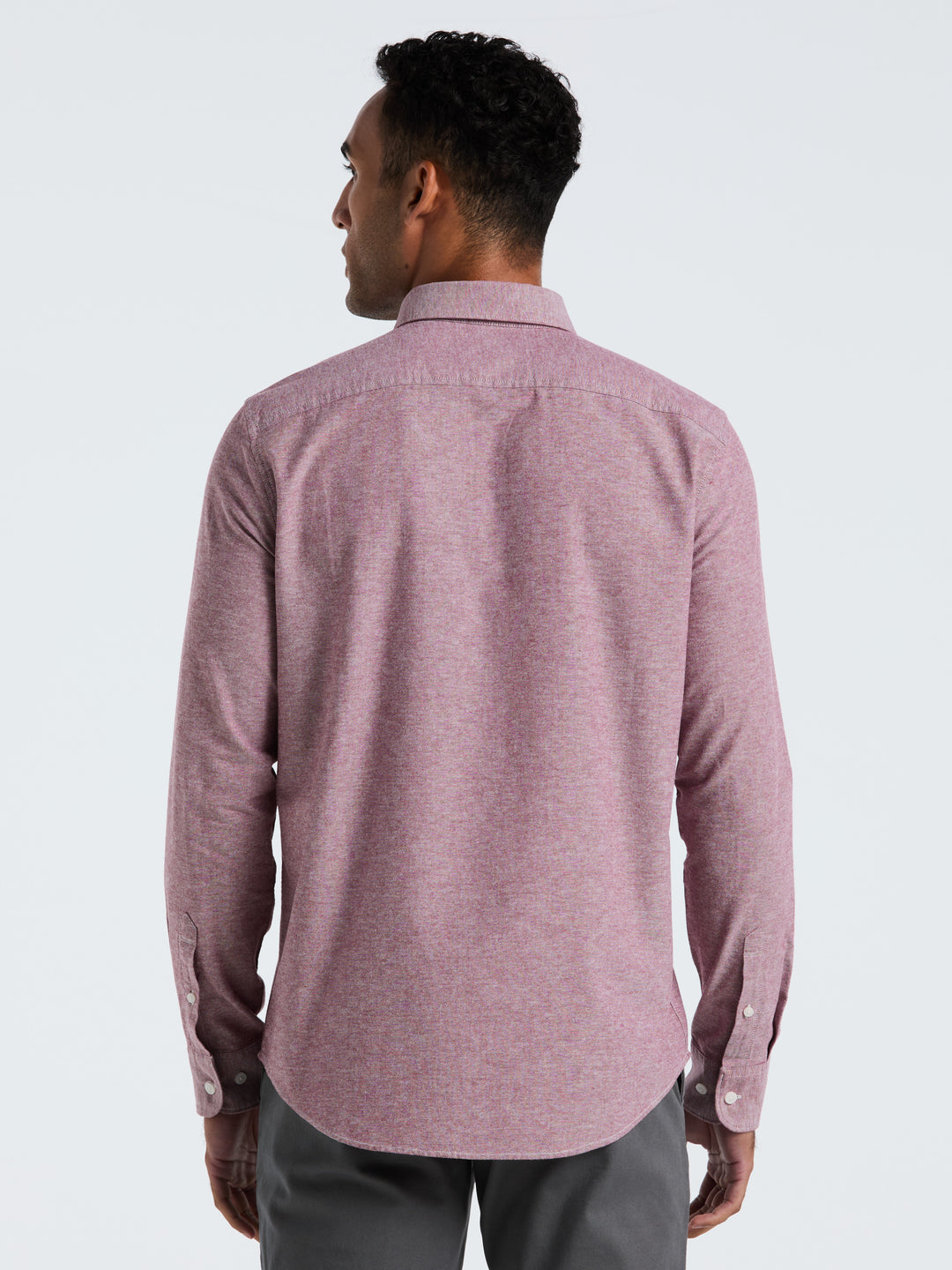 Oxford Long Sleeve Button-Down Shirt (Cabernet) 