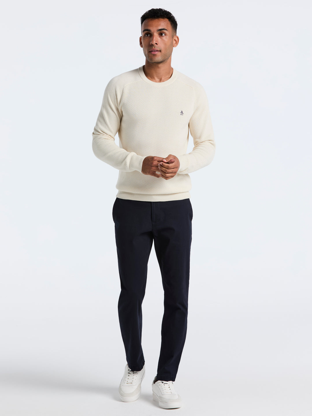 Cotton Bubble Stitch Sweater (Birch) 