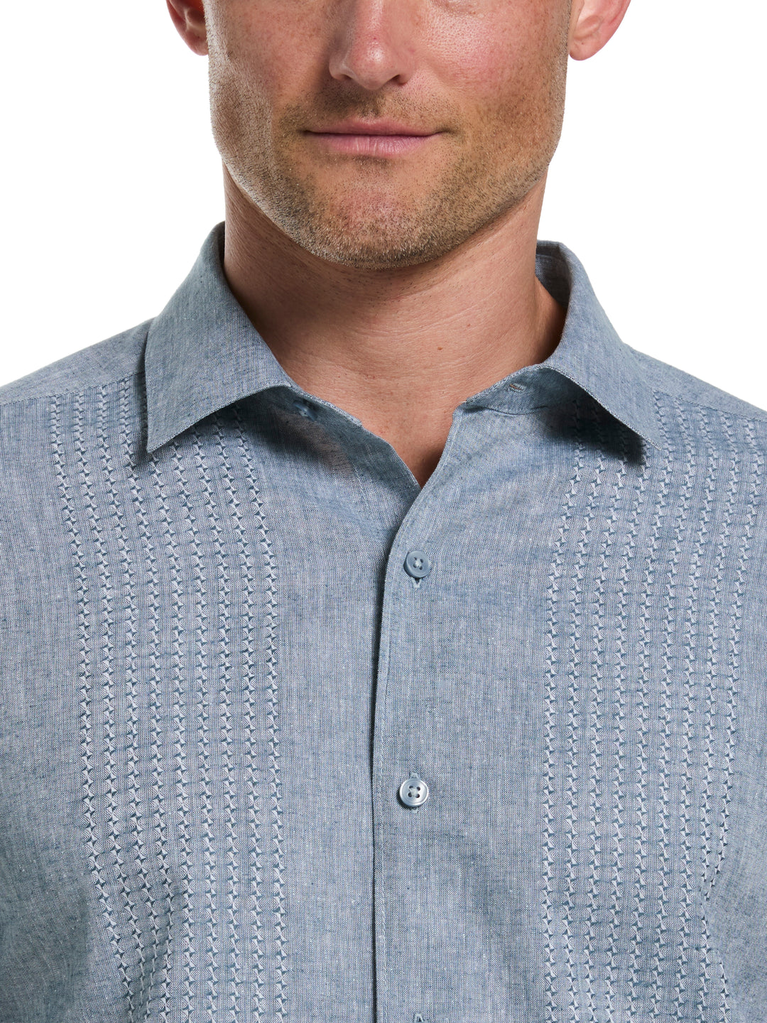 Linen Blend Dobby Panels Shirt (Tapestry) 