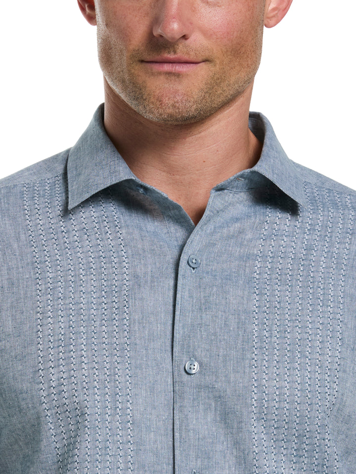 Linen Blend Dobby Panels Shirt (Tapestry) 