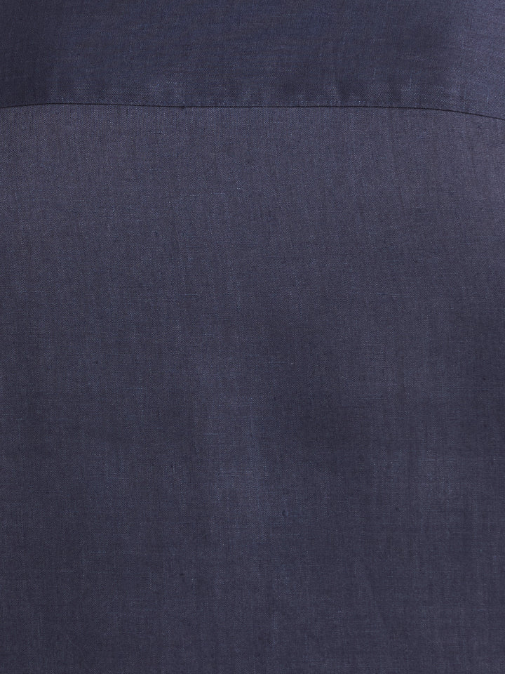Linen Blend Wrinkle-Resistant Shirt (Mood Indigo) 
