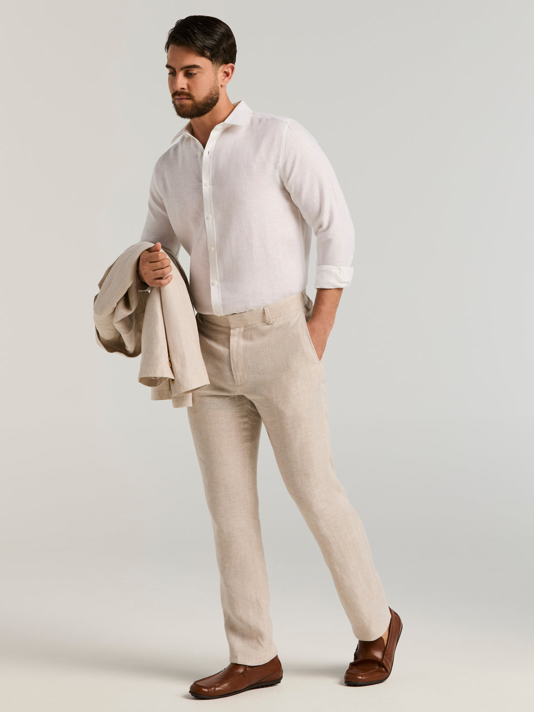Delave Linen Sport Coat (Natural Linen) 