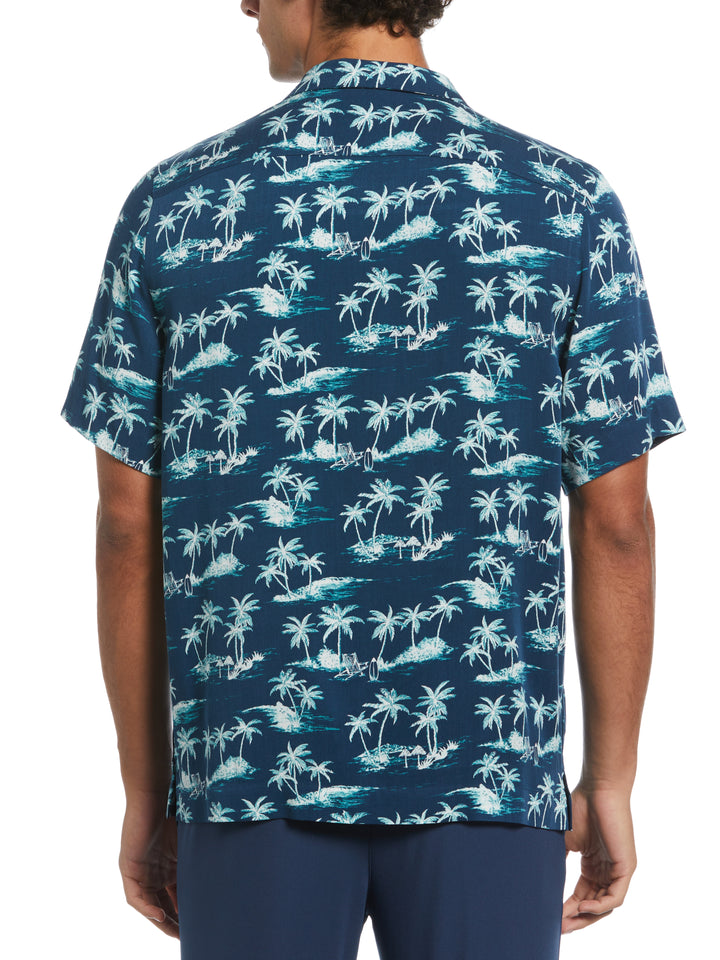 Camp Viscose Island Shirt  (Blue Wing Teal) 