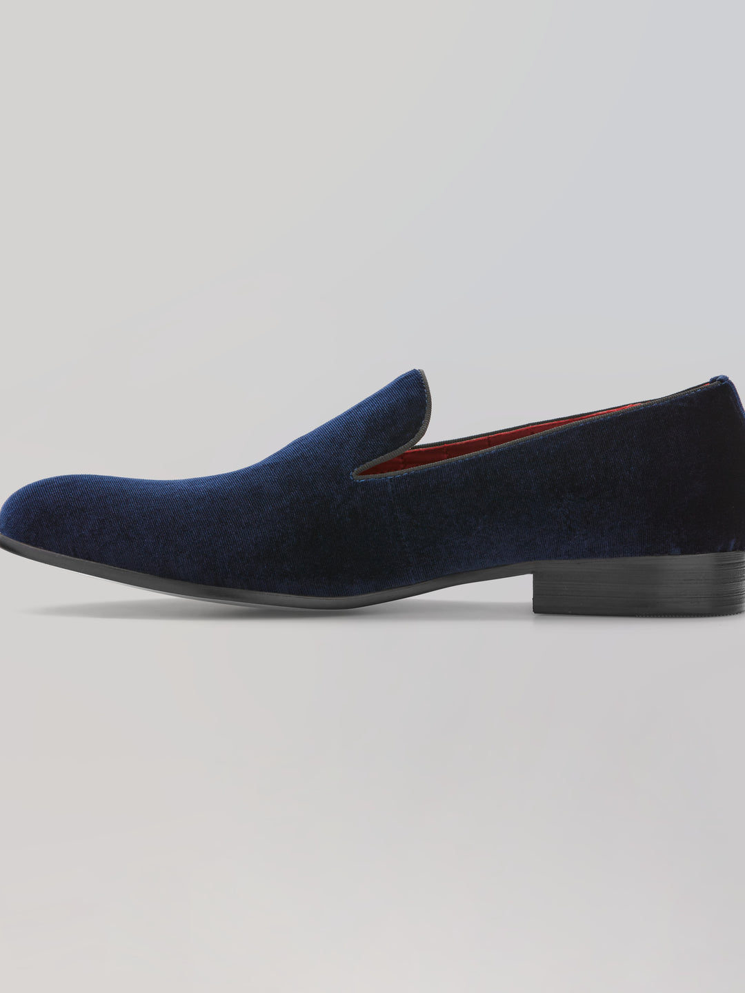 Dark Blue Velvet Loafers (Navy) 