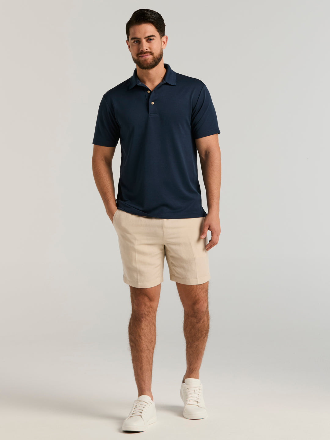 Wicking Ottoman Golf Polo Shirt (Dress Blues) 