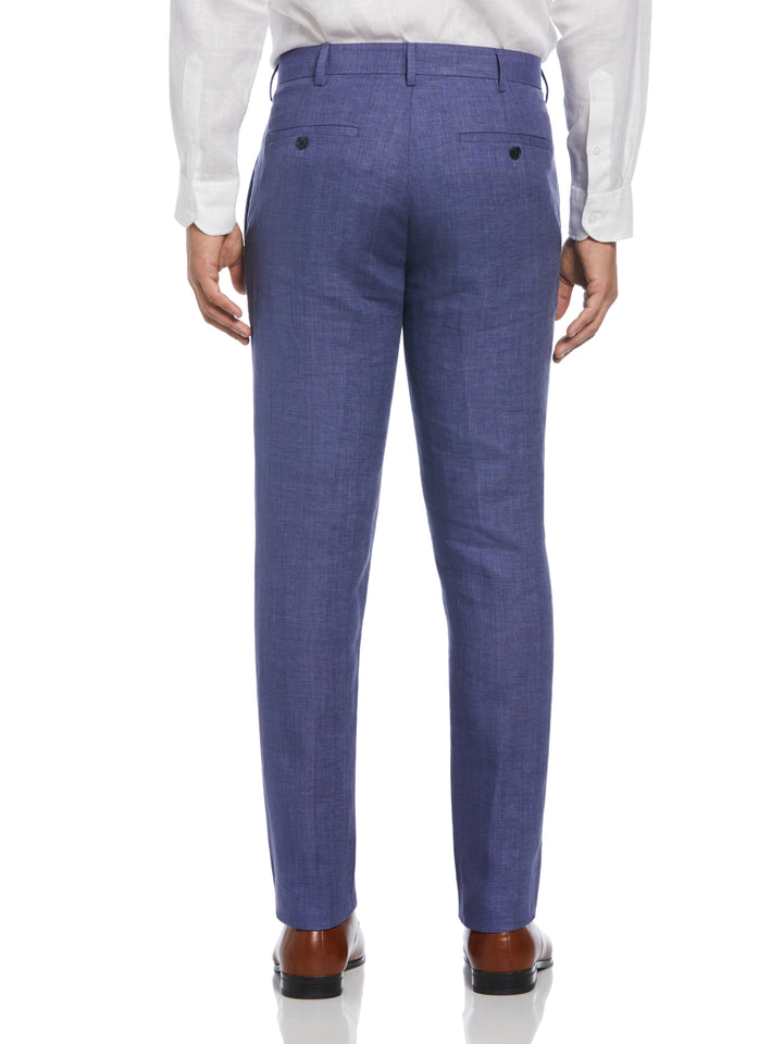 Delave Linen Flat Front Pant (Navy Peony) 