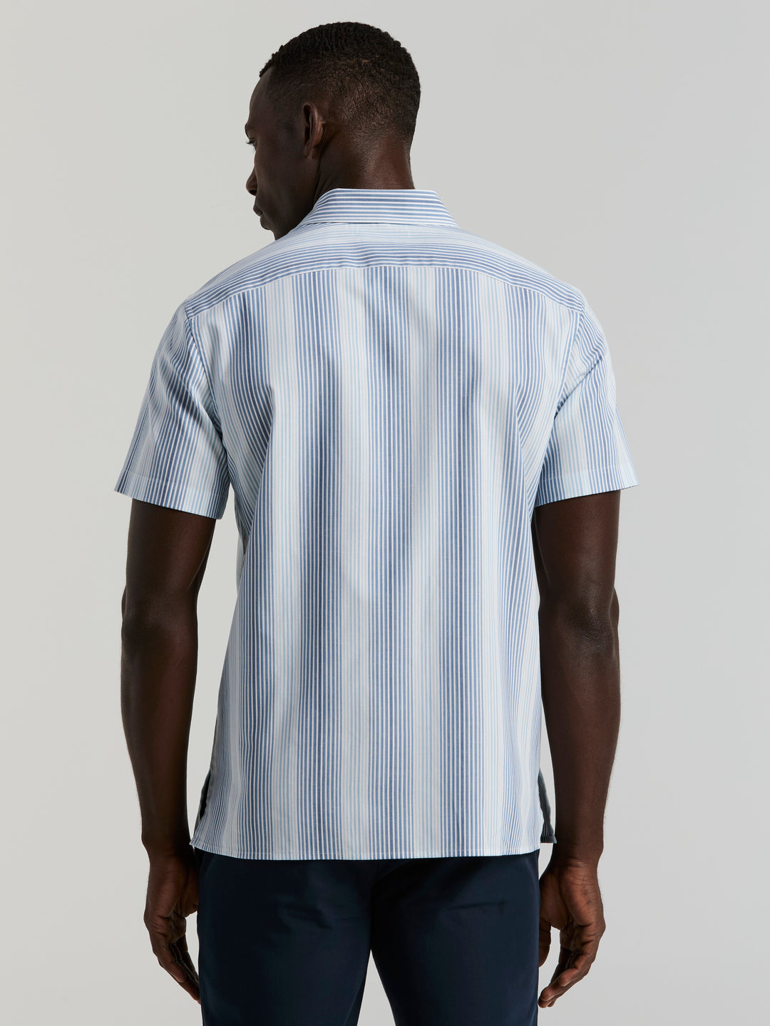Multi-Tonal Vertical Stripe Shirt (Heritage Blue) 