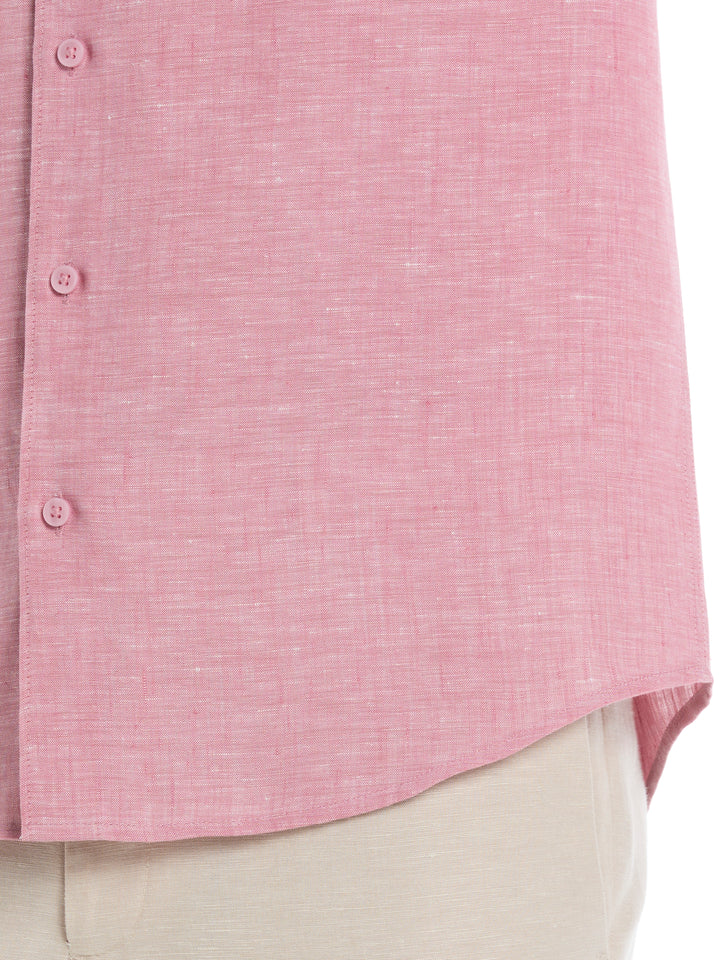 Linen Blend Wrinkle-Resistant Shirt (Mauvewood) 