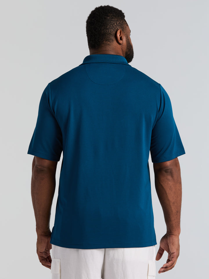 Big & Tall Ottoman Polo Shirt (Sailor Blue) 