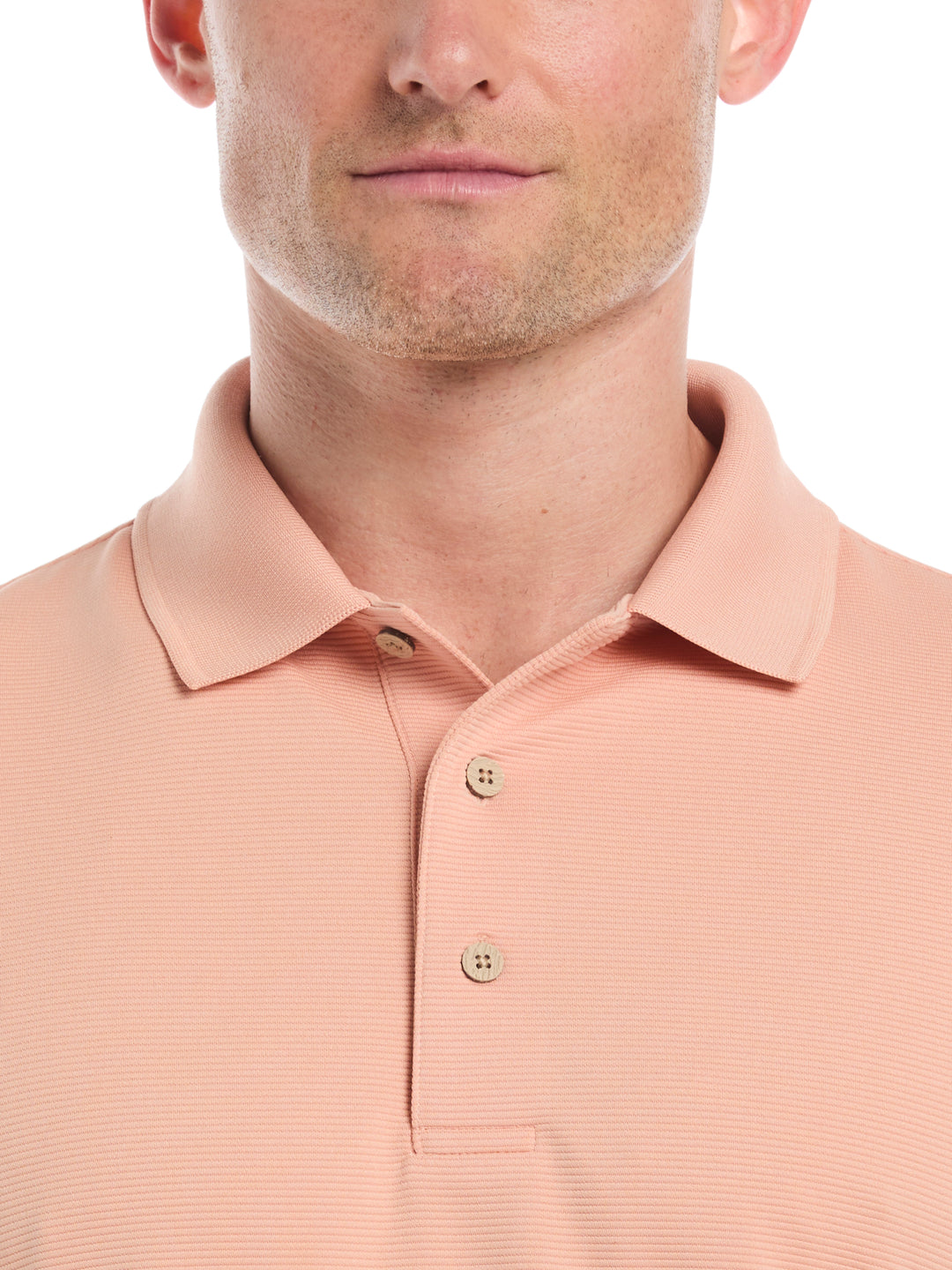 Wicking Ottoman Golf Polo Shirt (Dusty Coral) 