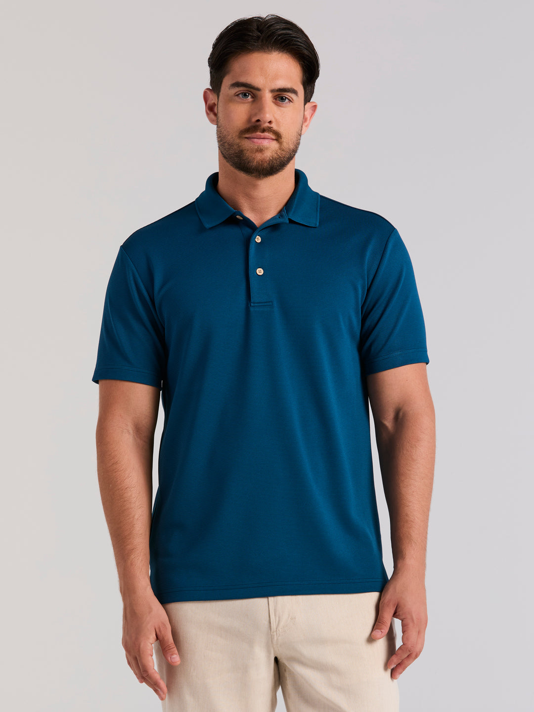 Wicking Ottoman Golf Polo Shirt (Sailor Blue) 