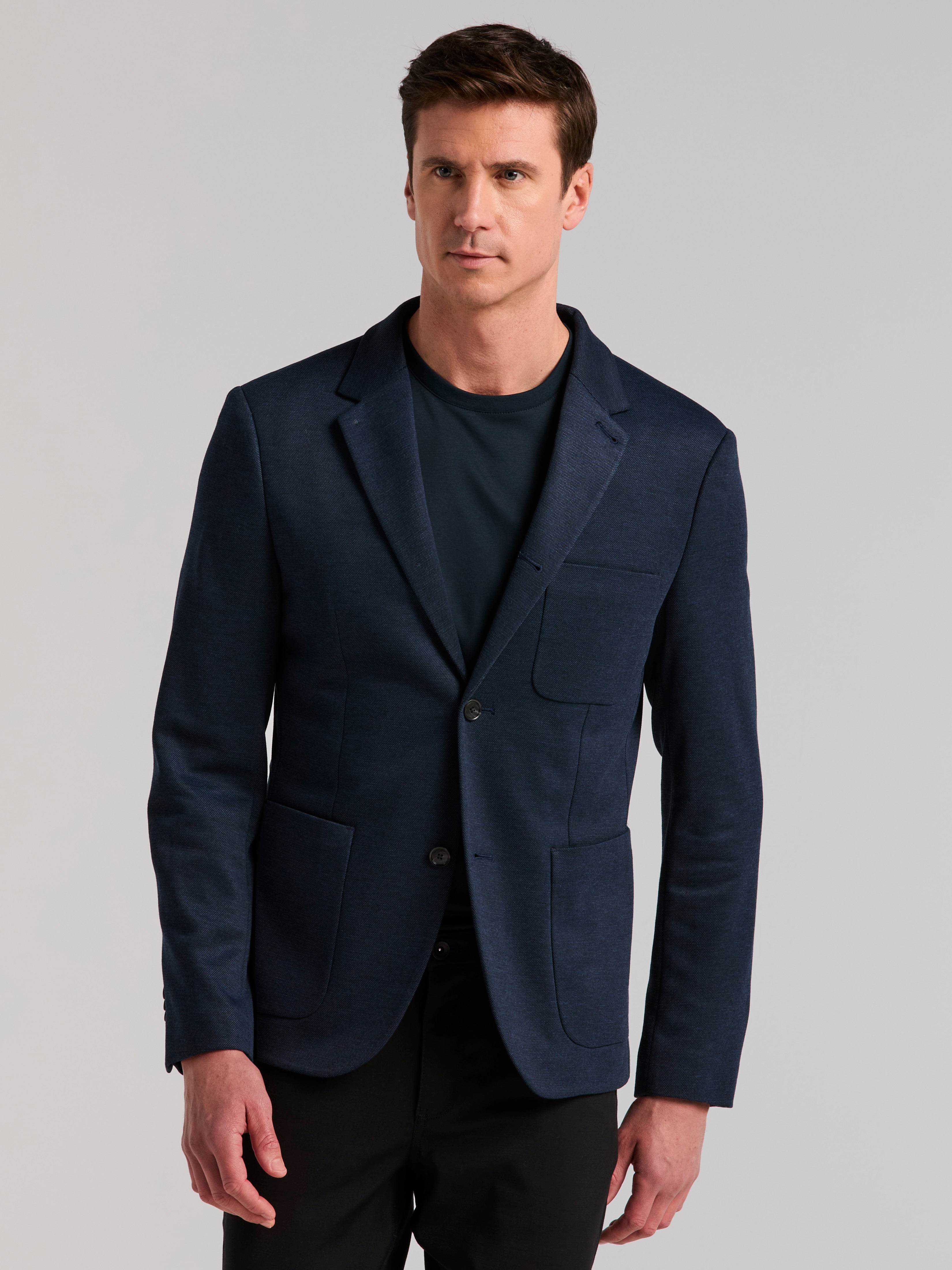 Slim Fit Jacquard Knit Sport Jacket – Perry Ellis