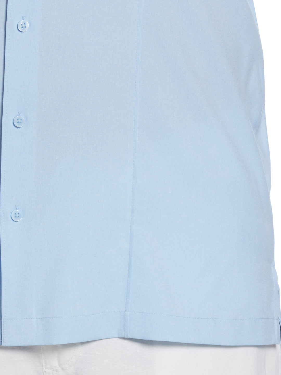 Big & Tall Two-Tone Cross Tuck Chambray Shirt (Cerulean) 