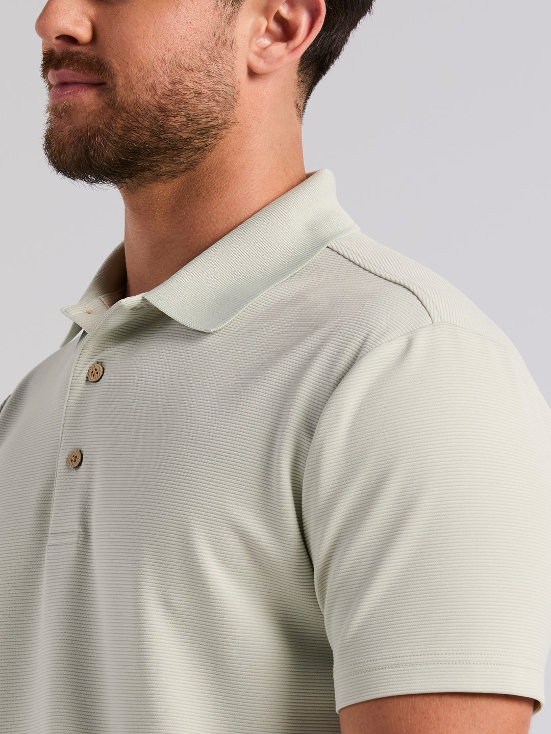 Wicking Ottoman Golf Polo Shirt (Mercury) 