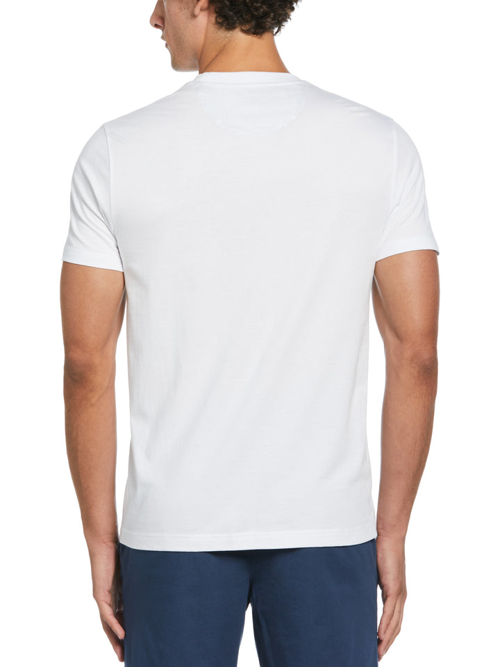 Jersey Woven Pocket Island Tee   (Bright White) 