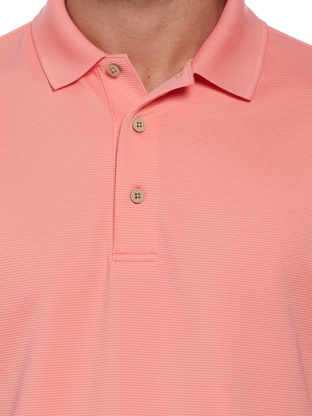 Wicking Ottoman Golf Polo Shirt (Shell Pink) 