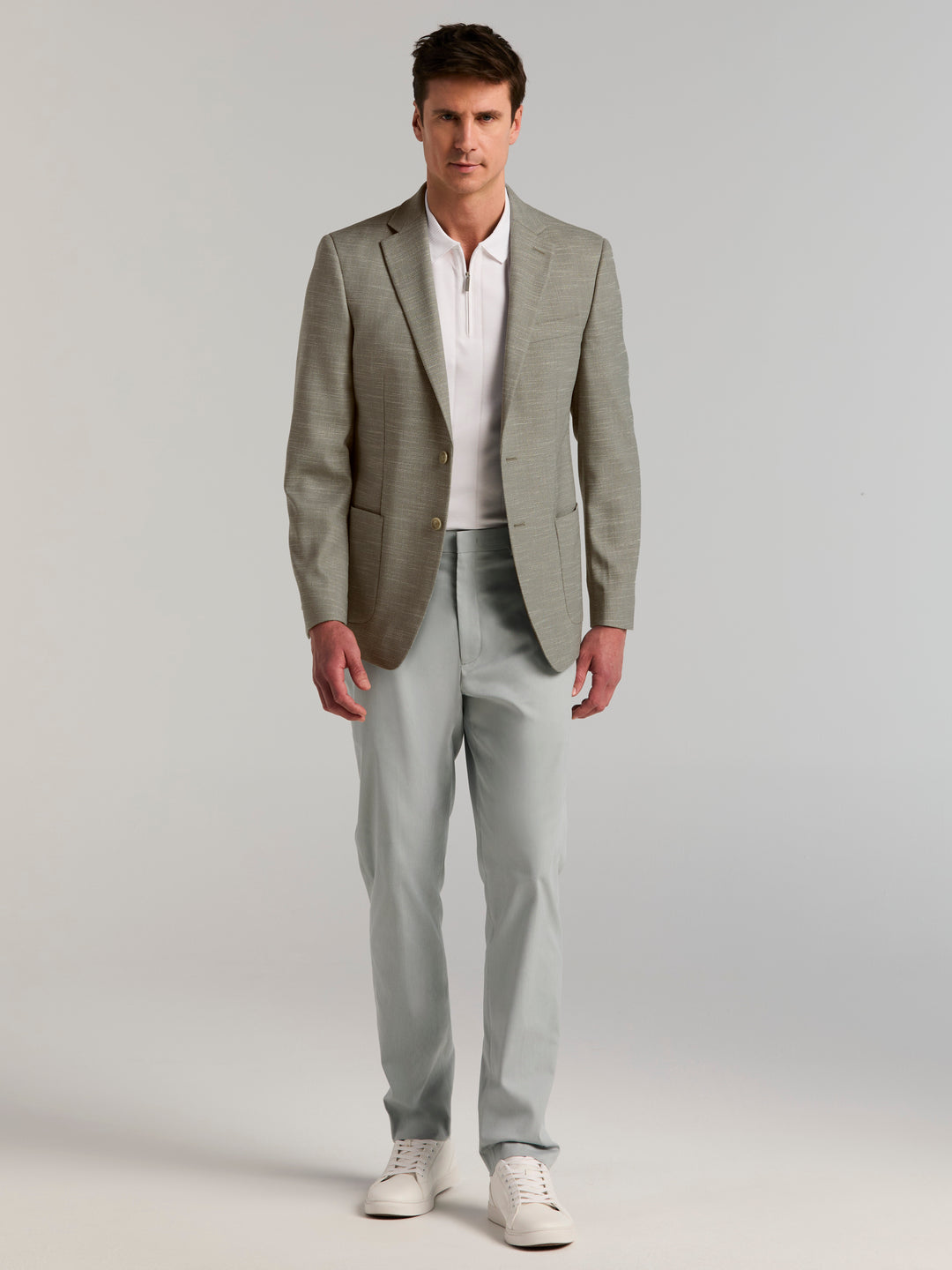 Slim Fit Textured Sport Coat (Light Green) 