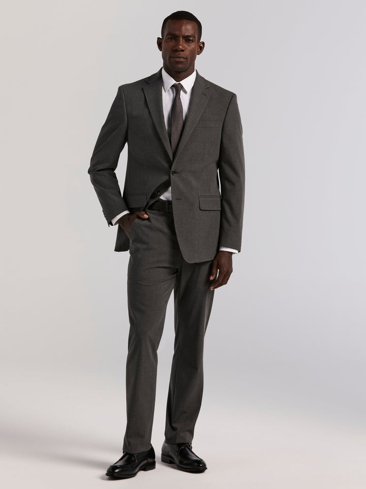 Slim Fit Gabardine Suit Pant (Charcoal) 