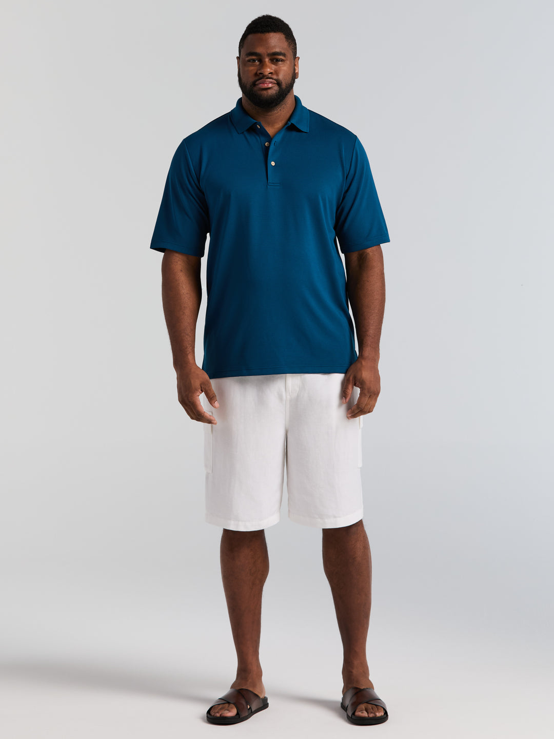 Big & Tall Ottoman Polo Shirt (Sailor Blue) 