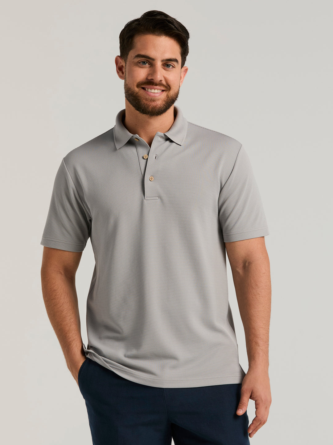 Wicking Ottoman Golf Polo Shirt (Sleet) 